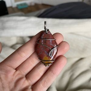 Mookite wire wrap hand made pendant